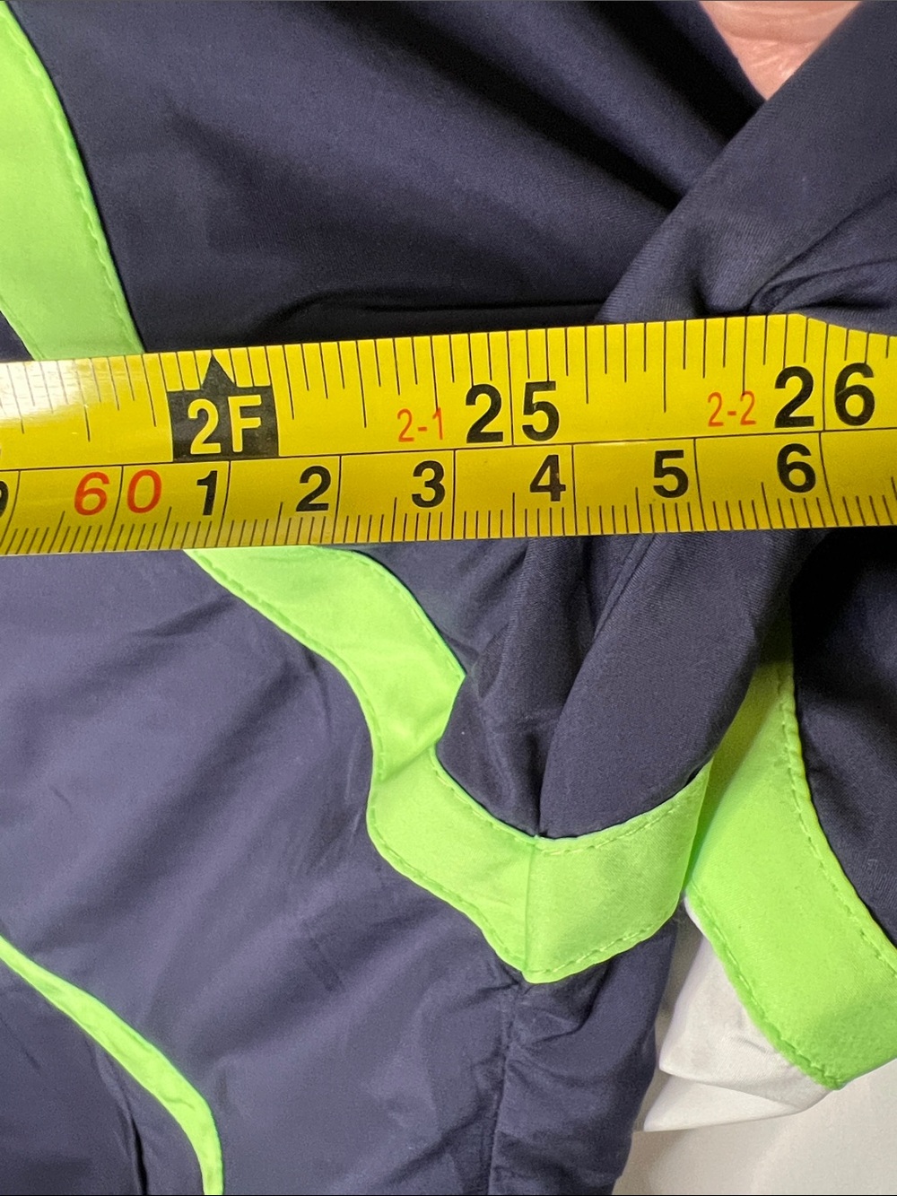 FP Movement Cares By The Wind block Logo in Navy and Lime Green Jacket. - Picture 9 of 13